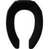 Bemis Commercial Stay-Tite Elongated Plastic Open Front Toilet Seat In Black