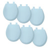 Bemis Easy-Clean Round Enameled Wood Closed Front Toilet Seats In Blue, Pack Of 6