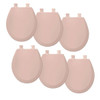 Bemis Easy-Clean Round Enameled Wood Closed Front Toilet Seats In Pink, Pack Of 6