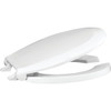 Centoco Heavy Duty Plastic Toilet Seat, Round Open Front, Stainless Steel Hinge