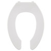 Centoco Heavy Duty Plastic Toilet Seat Elongated Open Front Without Lid