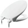 Bemis Stay-Tite Duraguard Elongated Plastic Closed Front Toilet Seat In White