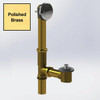 Watco Bath Waste Brass Tubular Push-Pull 17-For 24 Depth  Pb