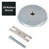 Watco Bathtub 1-Hole Overflow Plate To Retrofit 1 Or 2 Hole Existing Prb