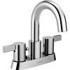Peerless Apex Two Handle Modern Lever Centerset Bath Faucet With Pop-Up Chrome