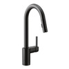 Moen Align High Arc Single Handle Pull-Down Kitchen Faucet, Matte Black Finish