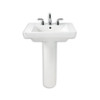 American Standard 24" Boulevard Pedestal Sink Combo 8" Faucet Holes White