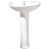 American Standard 24" Cadet Pedestal Sink Combination Single Faucet Hole White
