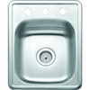 Seasons 17w  X 22l X 8d Single Bowl Topmount 3-Hole Stainless Bar/Utility Sink