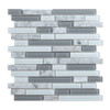 Inoxia Speedtiles Noriker White/Gray 11.57"X10.85" Metal Wall Tile, Case Of 6 IGS202NOR516/BX6