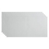 Fasade 2'X4' Border Fill Glue Up Ceiling Panel, Matte White, Package Of 5