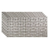 Fasade 2'X4' Traditional #1 Glueup Ceiling Panel Crosshatch Silver, Package Of 5