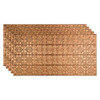 Fasade 2'X4' Traditional #1 Glue Up Ceiling Panel, Polished Copper, Package Of 5