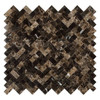 Inoxia Speedtiles Moka Brown 12.09" X 11.65" Stone Wall Tile, Case Of 12