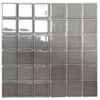 Abolos Monet 2 X 2  Gray Porcelain Square Mosaic Wall Tile, Case Of 10