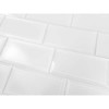 Abolos Frosted Elegance 3 X 6 Matte White Glass Subway Wall Tile, Case Of 88