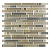 Abolos Handicraft Ii 0.5 X 2  Beige Glass Linear Mosaic Wall Tile, Case Of 11