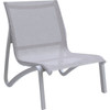 Grosfillex Sunset Lounge Chair, Platinum Gray Frame, Package Of 4