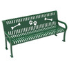 Barkpark By Ultrasite Pooch Perch Bench With Laser Cut Paw/Bone, Green
