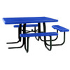 Ultrasite 3-Seat, 46" Square Picnic Table, Diamond Pattern Pc Frame - Blue