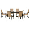 Hanover Brigantine 7 Piece Rust Free Aluminum Outdoor Patio Dining Set