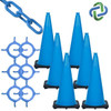 Mr. Chain 28 Sky Blue Traffic Cone And Chain Kit