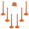 Mr. Chain Safety Orange Medium Duty Stanchion And Chain Kit