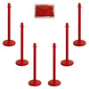 Mr. Chain Red Medium Duty Stanchion And Chain Kit