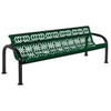 Ultrasite Fiesta Green Surface Mount Contour Bench 6' With Back