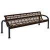 Ultrasite Fiesta Brown Surface Mount Contour Bench 6' With Back