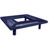 Ultrasite Diamond Ultra Blue In-Ground Mount Geometric Mall Bench 6'