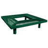 Ultrasite Diamond Green In-Ground Mount Geometric Mall Bench 6'