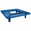 Ultrasite Diamond Blue In-Ground Mount Geometric Mall Bench 6'
