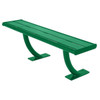 Ultrasite Green Surface Mount Hartford Horizontal Slat 4' Bench