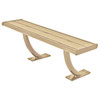 Ultrasite Beige Surface Mount Hartford Horizontal Slat 4' Bench
