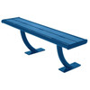 Ultrasite Blue Surface Mount Hartford Horizontal Slat 4' Bench
