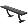 Ultrasite Black Surface Mount Hartford Horizontal Slat 4' Bench