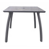 Grosfillex Sunset 36" Square Table In Granite / Volcanic Black