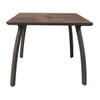 Grosfillex Sunset 36" Square Table In Lava / Fusion Bronze
