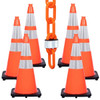 Mr. Chain 28 Inch Safety Orange Reflective Traffic Cone Reflective Chain Kit