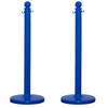 Mr. Chain Blue Medium Duty Stowable Stanchion 2 Pack With Chain