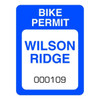 Bike Permit, Rectangle, 1-1/2 X 2 Package Of 100
