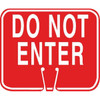 Do Not Enter Traffic Cone, Snap-On Sign