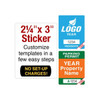 Custom Parking Permit Static Cling, 2-1/4 X 3, Package Of 100