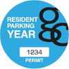 Custom Parking Permit Window Stickers, 3 Diameter Circle, Package Of 100
