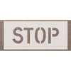 Stock Complete Word Parking Stencil - Stop