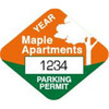 Custom Parking Permit Window Stickers, Diamond, 2 3/8 X 2, Package Of 100