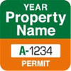 Custom Rearview Mirror Parking Permit Static Cling, 1-1/2 X 1-1/2 Package Of 100