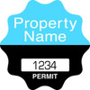Custom Parking Permit Sticker (Back Adhesive), 2-1/4" Diameter Package Of 100