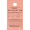 Temporary Parking Tags, Salmon, 4-1/4 X 7-3/4, Package Of 100